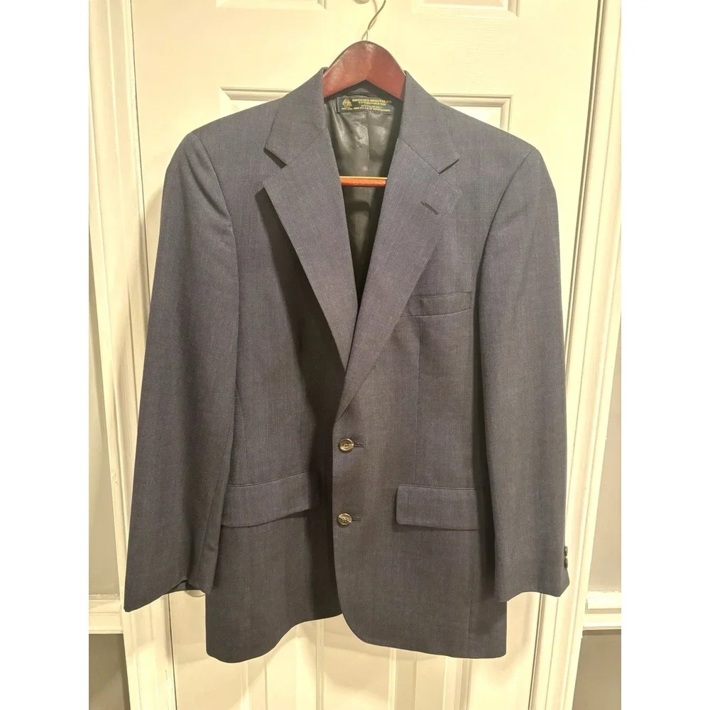 Brooks Brothers 37R Navy Blue Blazer Jacket‎ 2-Button Wool
